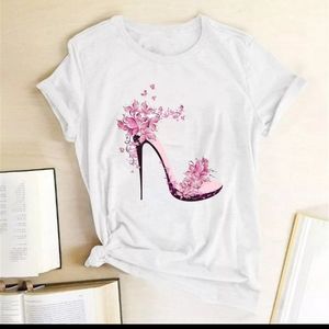 🎀🎀Super cute women's high heel floral tshirt🎀🎀